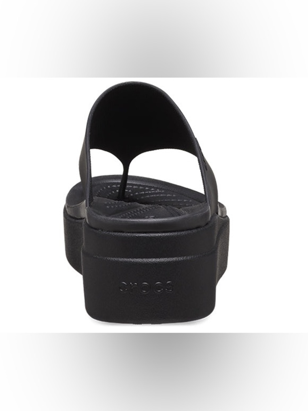 Crocs LiteRide Brooklyn Platform Flip Flops Sandals Black Size 9 Like New - Picture 4 of 8